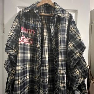 Oversized strip shirt